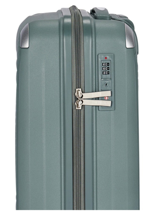 LIMRA Travel Bags 3-Piece Hard Shell Luggage Set Durable Polypropylene Suitcases with Spinner Wheels Turquoise grey - Image 5